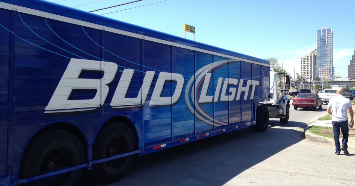 Bud Light truck in Austin