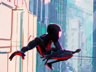 The trailer for a new animated "Spider-Man" film slips plugs for far-left causes.