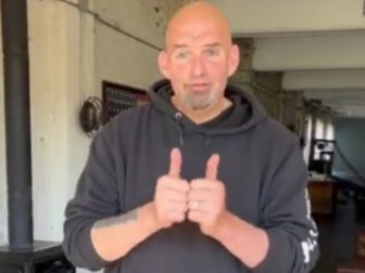 Democratic Sen. John Fetterman released a video on Twitter on Tuesday.