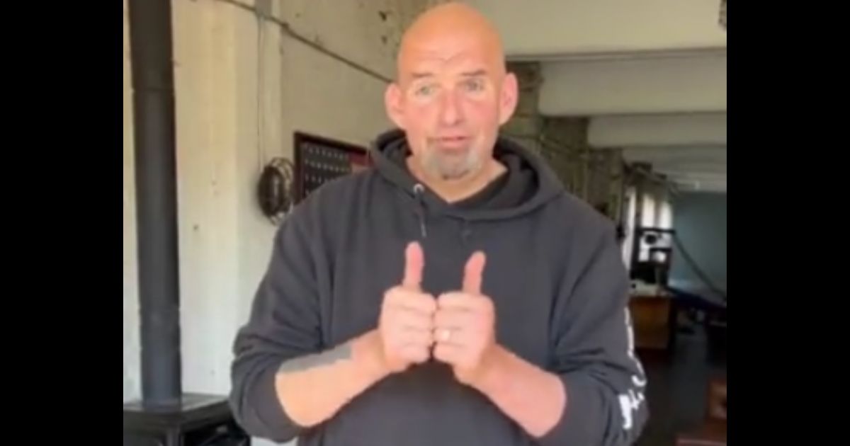 Democratic Sen. John Fetterman released a video on Twitter on Tuesday.