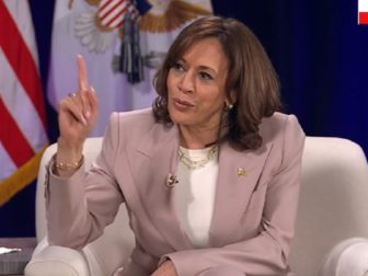 Vide President Kamala Harris is interviewed Friday by the Spanish TV network Telemundo.