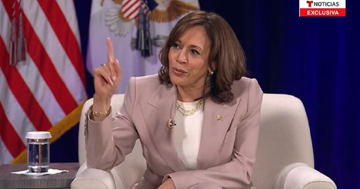 Vide President Kamala Harris is interviewed Friday by the Spanish TV network Telemundo.