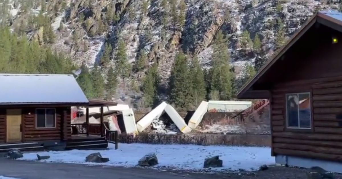 A train derailed on Sunday in Montana.