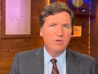 Former Fox News host Tucker Carlson in a video released on Twitter on Wednesday.