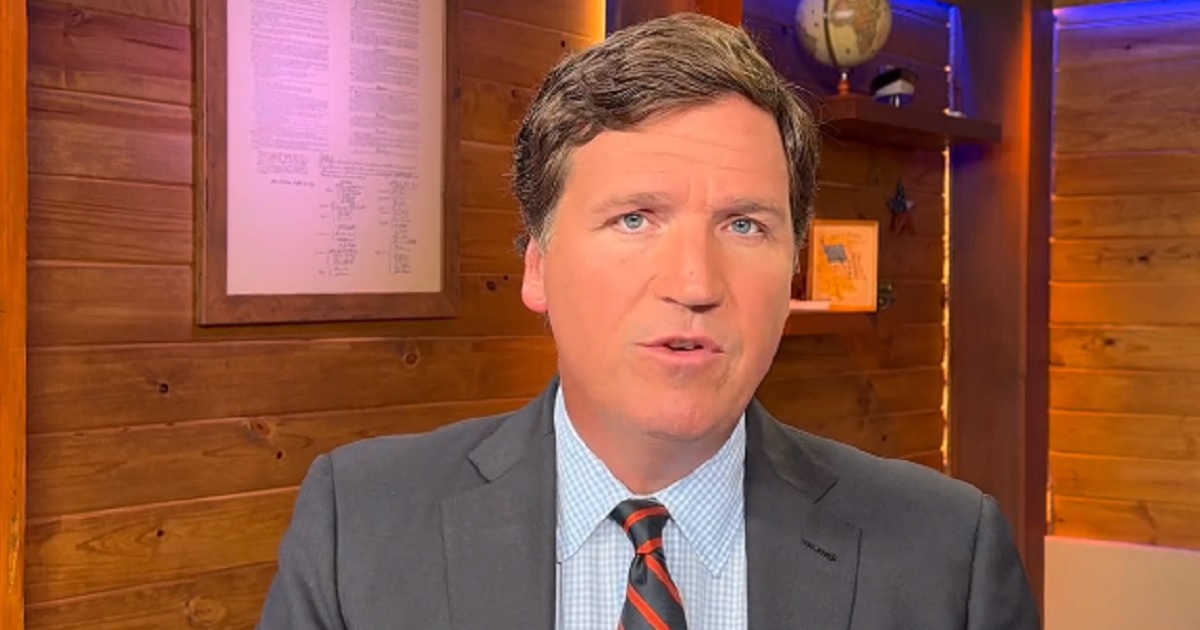 Former Fox News host Tucker Carlson in a video released on Twitter on Wednesday.