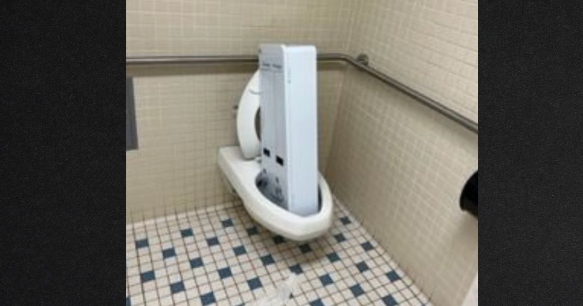 A feminine-product dispenser that was installed in the boys' restroom at an Oregon high school quickly ended up in the toilet.