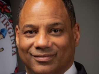 Virginia’s Chief Diversity Officer Martin Brown, while speaking at a mandatory training session at Virginia Military Institute (VMI), opened the session in prayer and then bashed the idea of diversity, equity, and inclusion (DEI) on April 21 in Lexington, Virginia. (@ianshapira / Twitter)