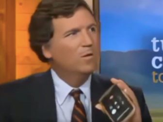 In a Friday cease-and-desist letter, Fox News was furious about the viral videos of former host Tucker Carlson circulating on the internet. (@MattGertz / Twitter)