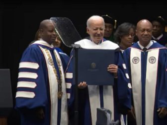 President Joe Biden received an honorary degree on Saturday from Howard University in Washington, D.C.