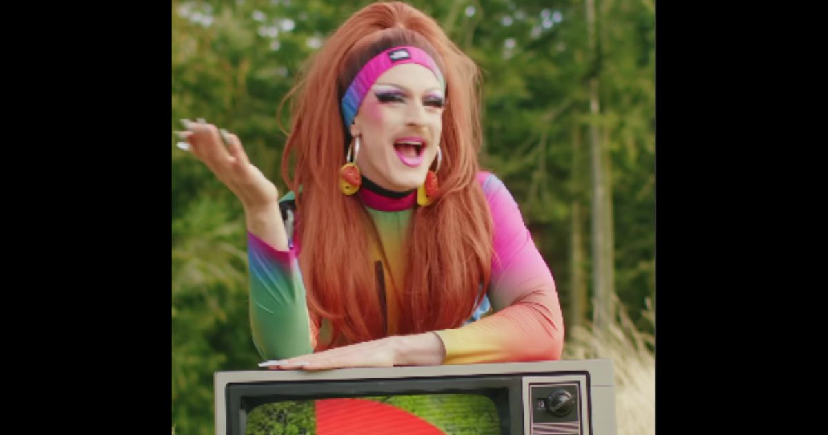 A North Face ad for "pride" month features a drag queen.