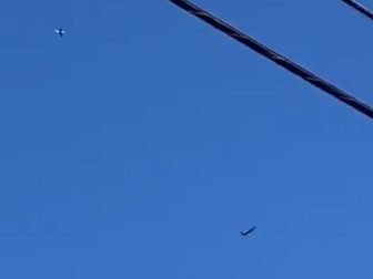 A Twitter user posted video of the intercept over Marin, California.