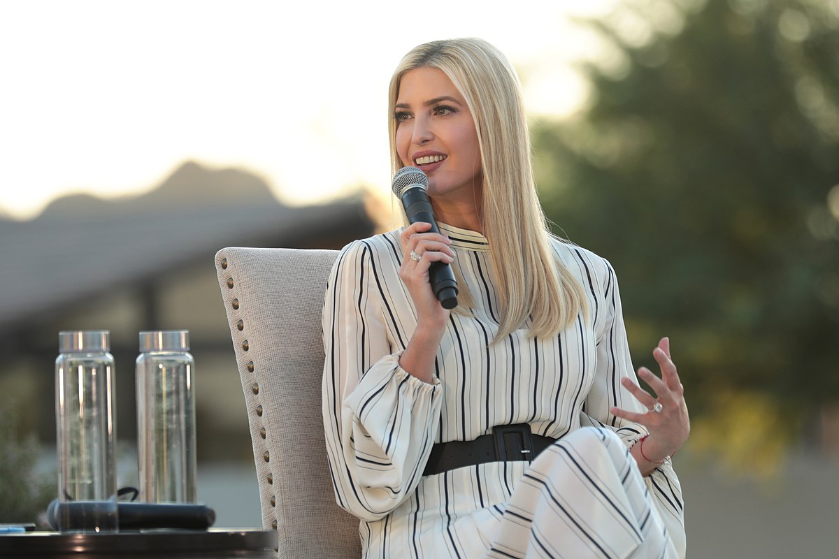 Advisor to the President Ivanka Trump speaking with supporters at a campaign event at Mountain Shadows Resort Scottsdale in Paradise Valley, Arizona.