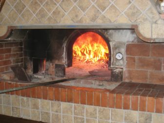 Wood burning pizza oven