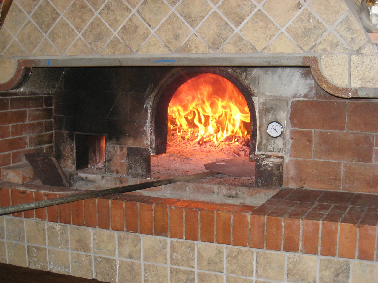 Wood burning pizza oven