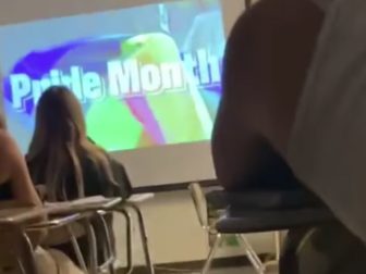 In a video that is now making the rounds on social media, a high school student captured a teacher threatening students for not wanting to watch a "pride" month video that was being shown in a math class.