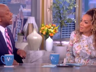 South Carolina Sen. Tim Scott talks to host Sunny Hostin on "The View."