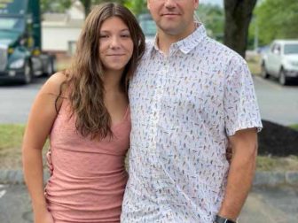 Blake Allen and her father Travis Allen stand together in a photo distributed along with a press release announcing their lawsuit last year. (Provided)