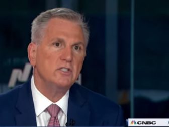 House Speaker Kevin McCarthy is interviewed Tuesday on CNBC's "Squawk Box."
