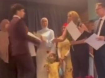 In June a video went viral that depicted a Muslim male high school student refusing to shake his principal's hand during the school graduation.