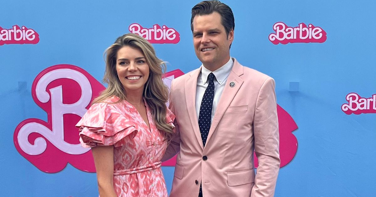 Republican Rep. Matt Gaetz and his wife Ginger were criticized on Tuesday for attending an event for the new "Barbie" film.