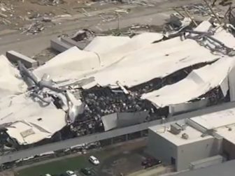 The Pfizer plant in eastern North Carolina was severely damaged by a tornado.