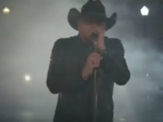 Country singer Jason Aldean is seen in the music video for "Try That in a Small Town."