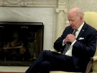 President Joe Biden meets with Israeli President Isaac Herzog on Tuesday at the White House.