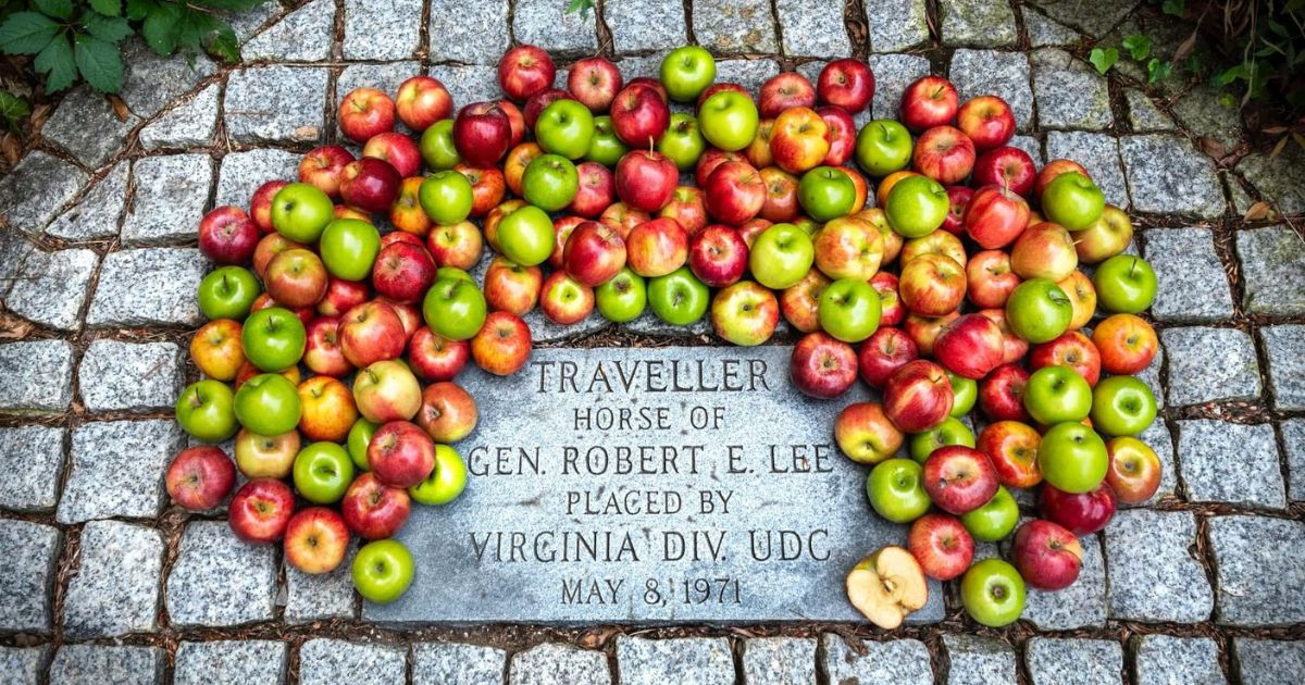 The image is of Robert E. Lee's horse Traveller's grave.