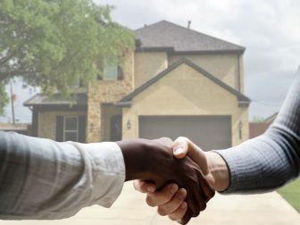 Handshake after buying new house