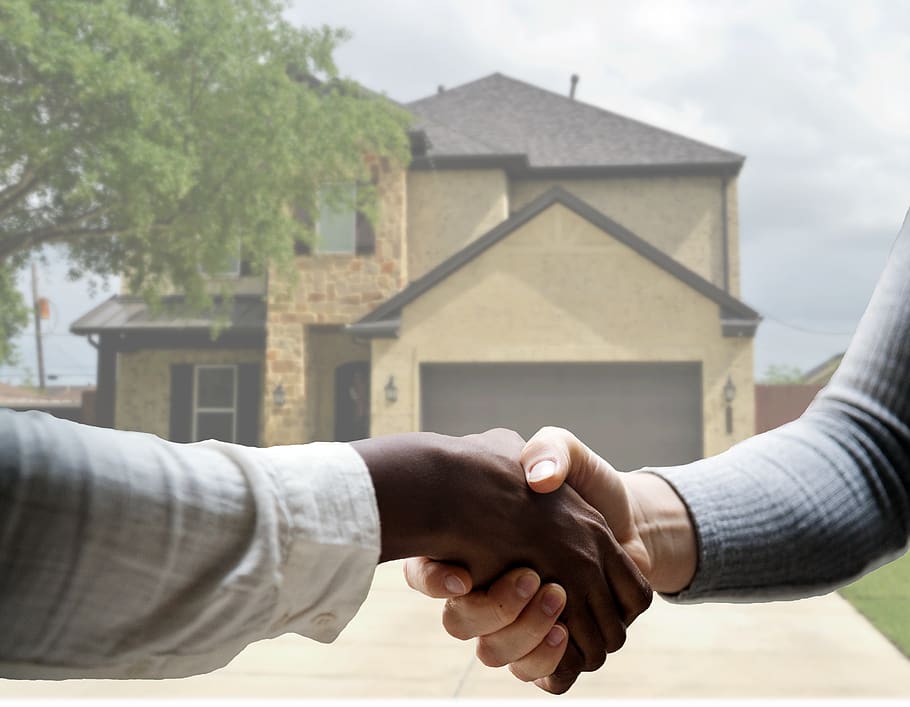 Handshake after buying new house