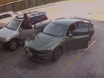 A man armed with a a handgun menaces a couple in Houston.