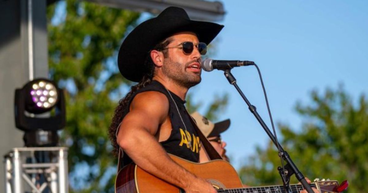 Singer Austin Moody performs at the Fort Eustis Army Base.