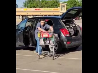 Individuals in Colorado can be seen allegedly stealing laundry detergent from a store.