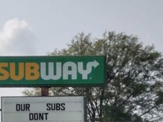 A Subway sign is seen in Rincon, Georgia.