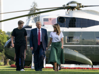 Donald, Melania and Barron Trump