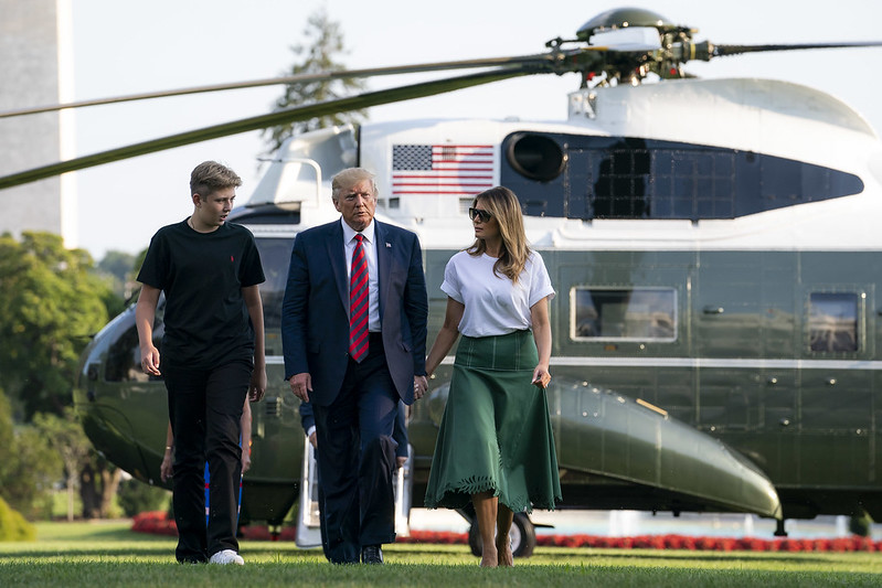 Donald, Melania and Barron Trump