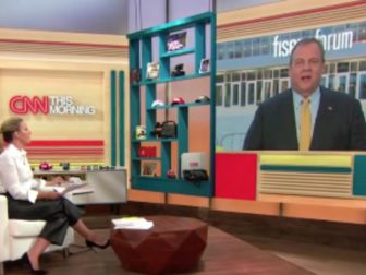 On Thursday's episode of "CNN This Morning," host Poppy Harlow, left, asked Republican candidate former Gov. Chris Christie, right, what he felt was his best moment from Wednesday's Republican debate.