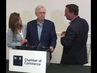 Senate Minority Leader Mitch McConnell apparently experienced another health episode during a news conference in Covington, Kentucky, on Wednesday.