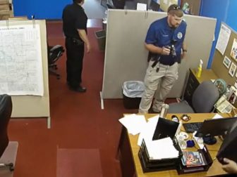 Police in Marion, Kansas, raid the office of the Marion County Record on Friday.