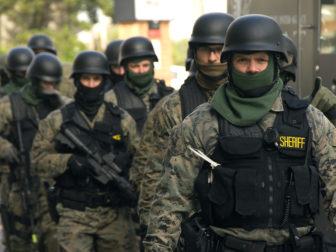 SWAT Team prepares for a drill