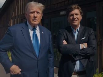 Former President Donald Trump's pre-recorded interview with Tucker Carlson was posted on X during the GOP debate.