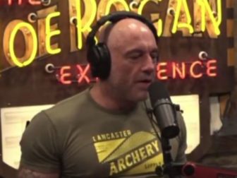 Podcaster Joe Rogan defends Republican presidential candidate Vivek Ramaswamy on a recent podcast.