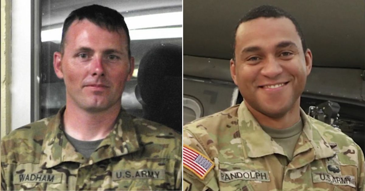 Chief Warrant Officer 3 Daniel Wadham, left, and Chief Warrant Officer 3 Danny Randolph died in the February crash.