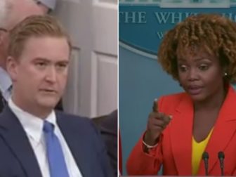 Peter Doocy once again irked White House press secretary with his question about the flood of illegal aliens crossing the U.S. southern border.