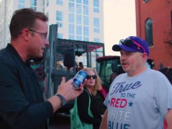 Benny Johnson stood on Broadway Street in Nashville, offering free Bud Lights to people on the street, but no one wanted to accept the free beverage.