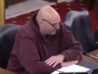 Sen. John Fetterman of Pennsylvania speaks during a Senate hearing in Washington, D.C., on Wednesday.