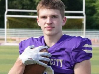 Mason Martin collapsed during a high school football game in Karns City, Pennsylvania, on Sept. 1.