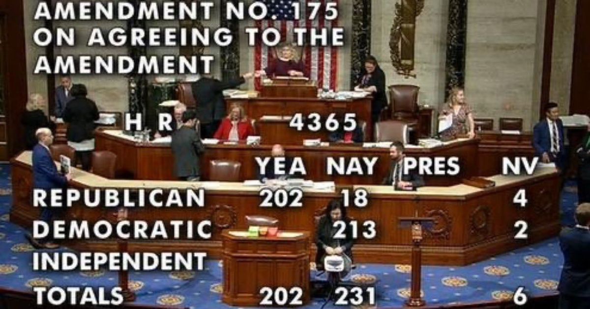 On Wednesday, 18 House Republicans voted with Democrats against an amendment that would have stopped funding for drag shows and "pride" events at the Department of Defense.