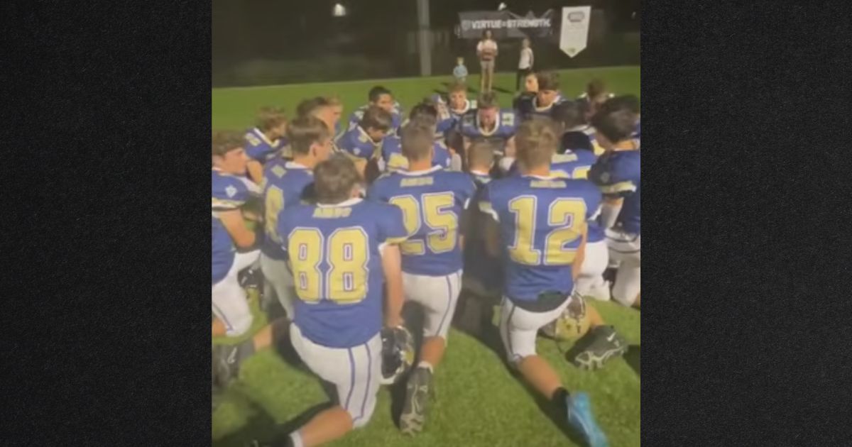 The football team from St. Joseph Academy in San Marcos, California, started a tradition of kneeling and singing "Ave Maria" after their games.