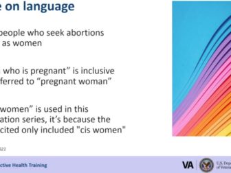 slide from a VA training video